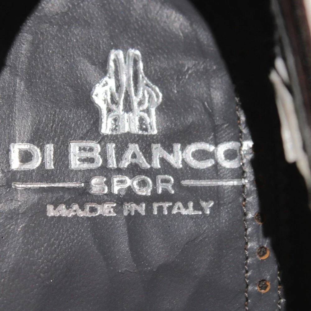 Di Bianco NWD Lace Up Derby Dress Shoes Size 42 (US 9) in Black Leather